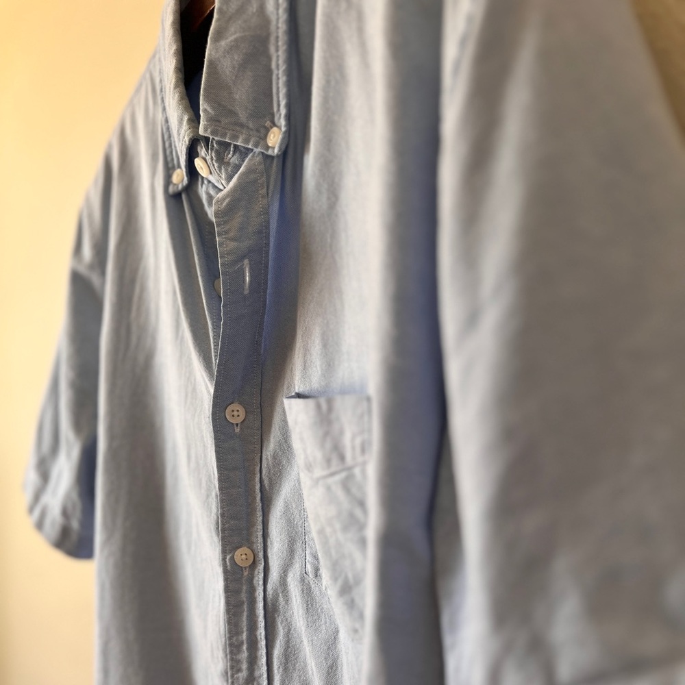 Light Blue American Eagle MT Tall Summer Short Sleeve Cotton T-shirt - Picture 6 of 10